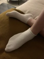 chaussette blanche porté