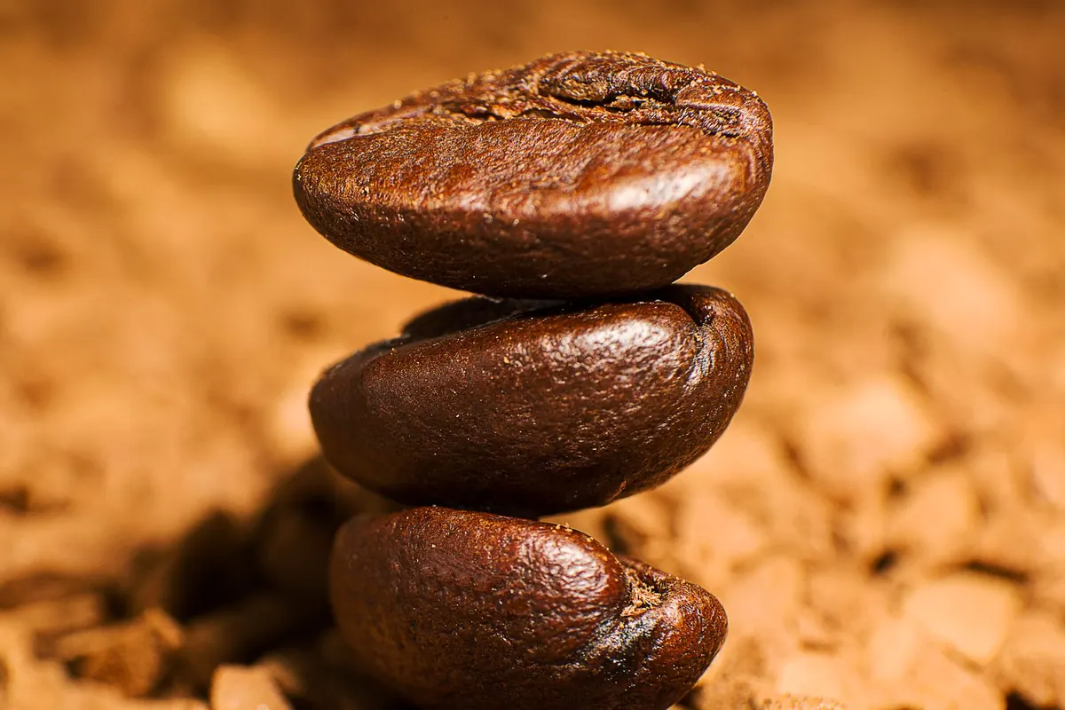 Grains de café empilés, en illustration de « olfactophilie »