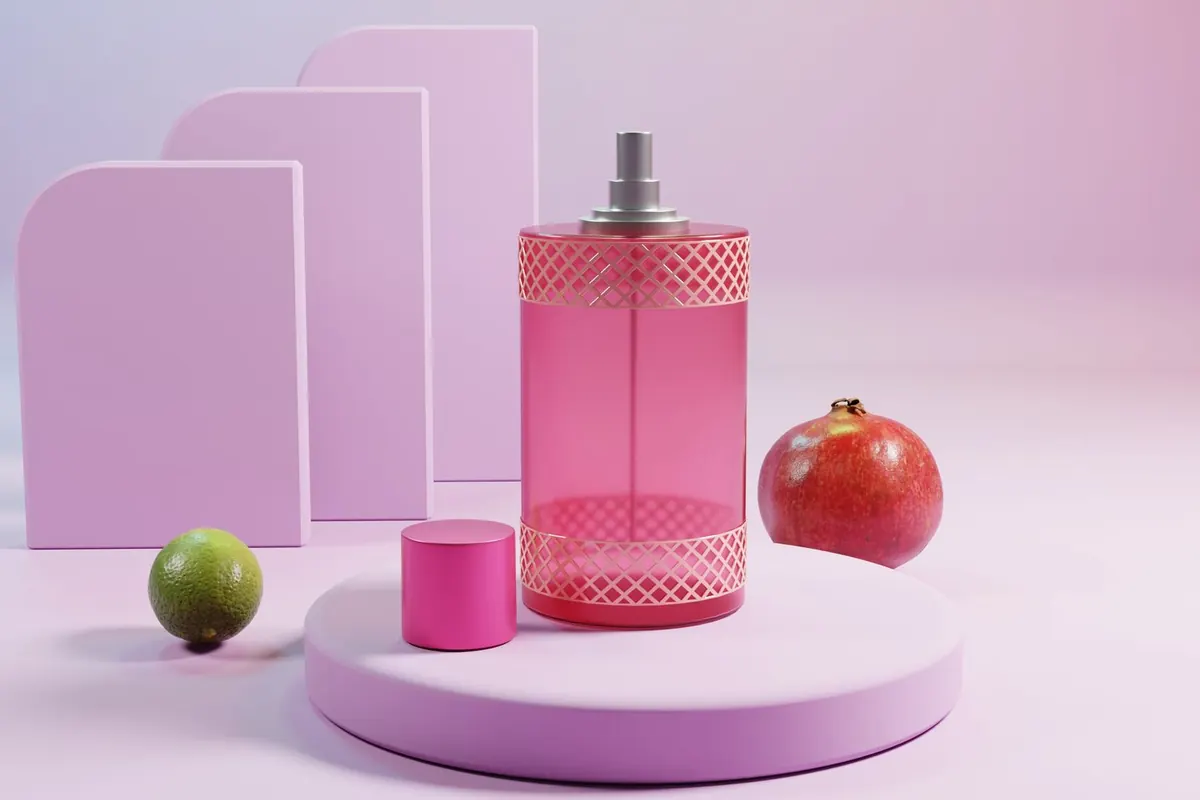 Flacon rose et grenade, en illustration de « mauvaise expérience avec une vendeuse »