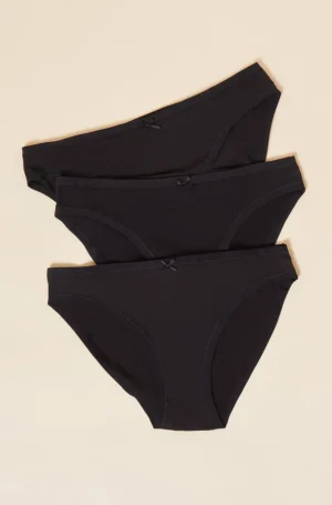 Culotte sale coton noir grande taille d'1 jour et 1 nuit+ photo portée