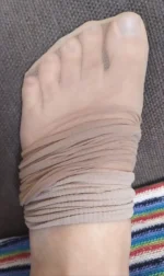 Chaussettes bas portées