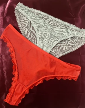 String ou culotte en dentelle, portés 1 journée entière