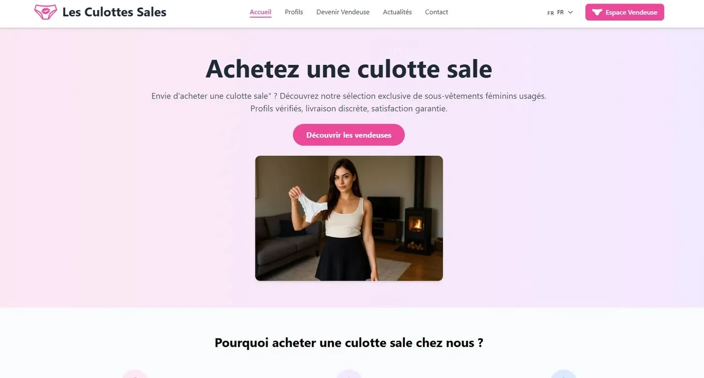 Culotte portée pliée dans un emballage neutre