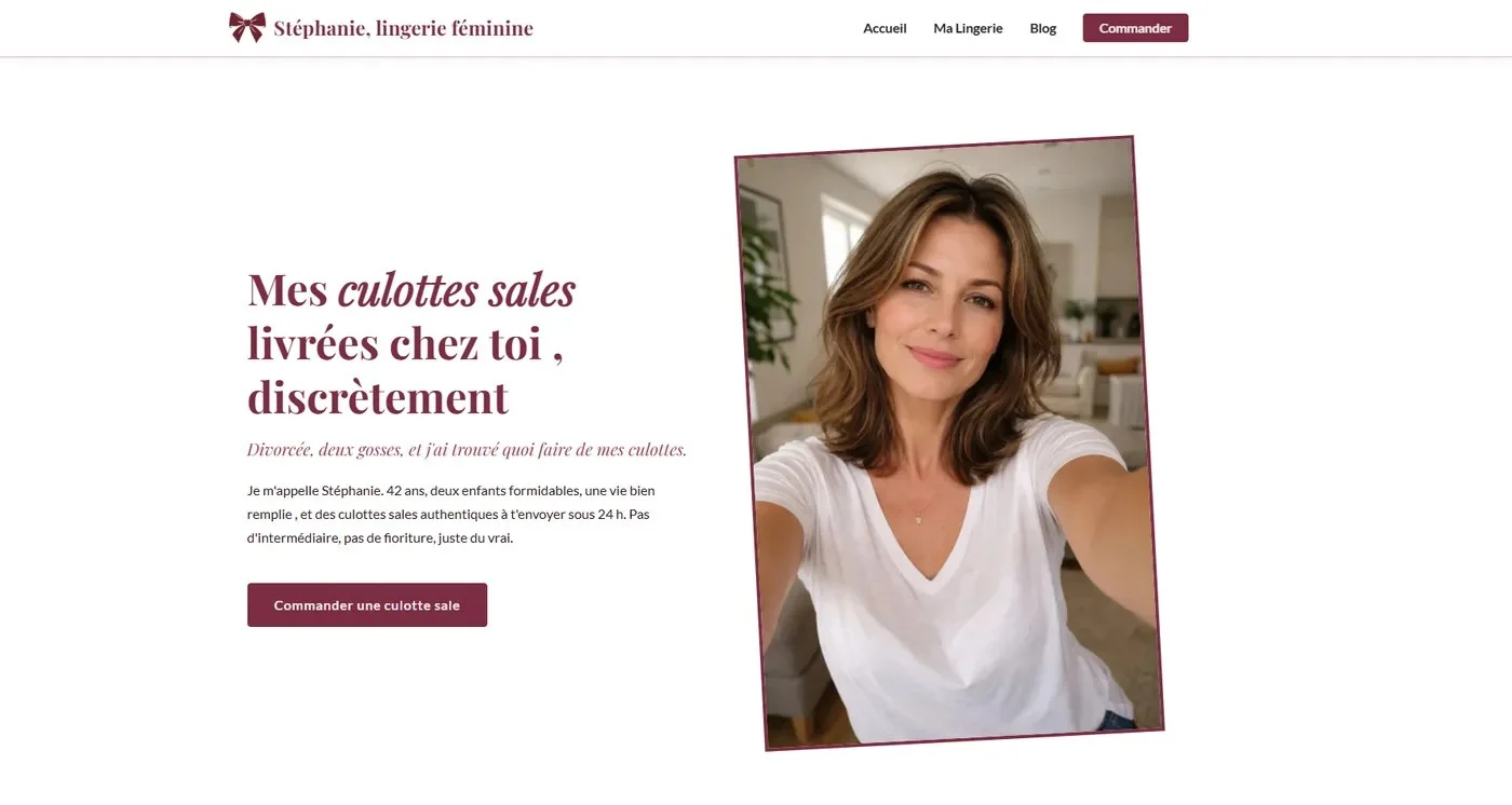 Culotte en dentelle pliée près d'un emballage discret et d'une étiquette de prix